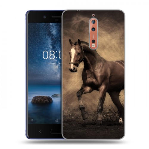 Дизайнерский пластиковый чехол для Nokia 8 Лошади