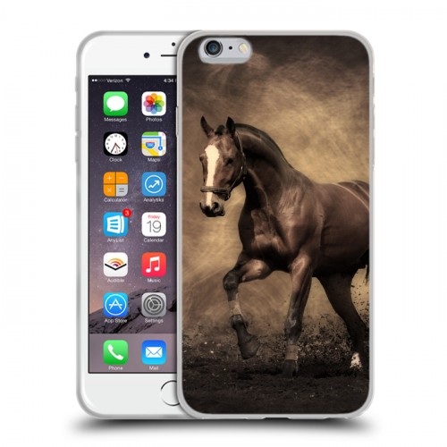 Дизайнерский силиконовый чехол для Iphone 6 Plus/6s Plus Лошади