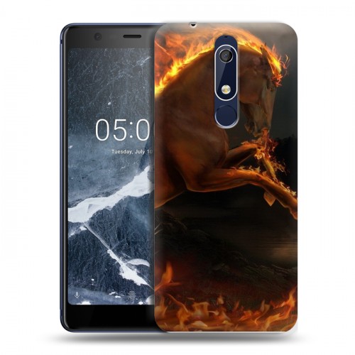 Дизайнерский пластиковый чехол для Nokia 5.1 Лошади