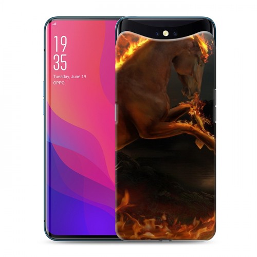 Дизайнерский силиконовый чехол для OPPO Find X Лошади