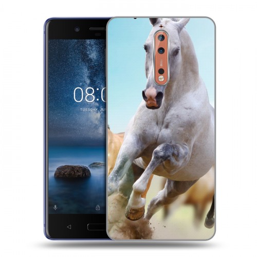 Дизайнерский пластиковый чехол для Nokia 8 Лошади