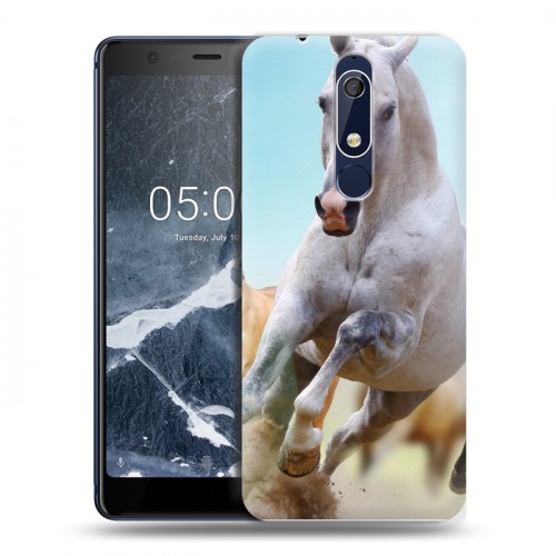 Дизайнерский пластиковый чехол для Nokia 5.1 Лошади