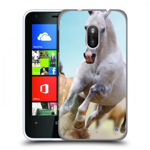 Дизайнерский пластиковый чехол для Nokia Lumia 620 Лошади