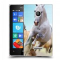 Дизайнерский пластиковый чехол для Microsoft Lumia 435 Лошади