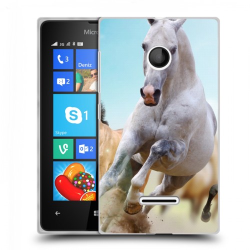 Дизайнерский пластиковый чехол для Microsoft Lumia 435 Лошади