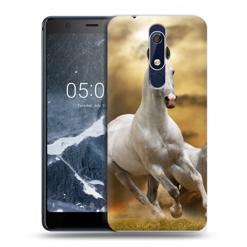 Дизайнерский пластиковый чехол для Nokia 5.1 Лошади