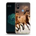 Дизайнерский силиконовый чехол для Xiaomi Mi A2 Лошади