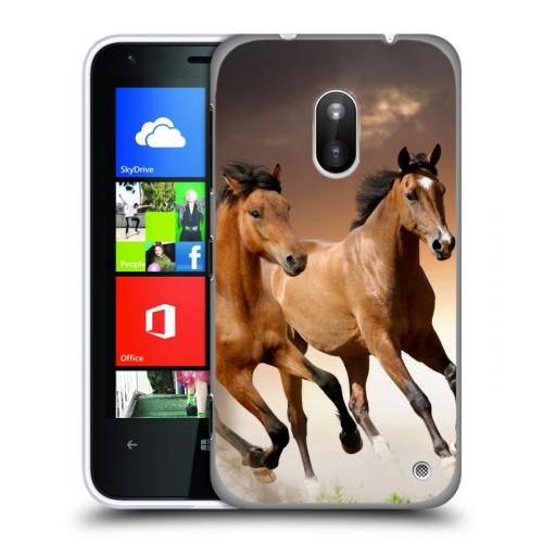 Дизайнерский пластиковый чехол для Nokia Lumia 620 Лошади