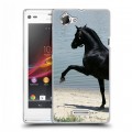 Дизайнерский пластиковый чехол для Sony Xperia L Лошади