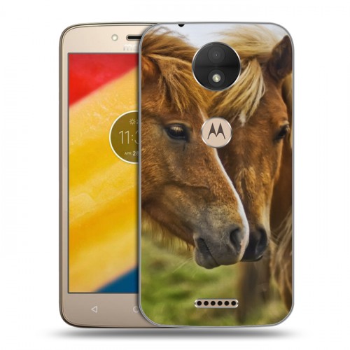 Дизайнерский пластиковый чехол для Motorola Moto C Лошади