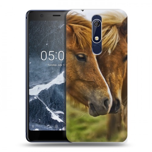 Дизайнерский пластиковый чехол для Nokia 5.1 Лошади