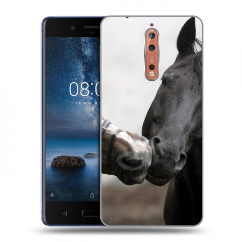 Дизайнерский пластиковый чехол для Nokia 8 Лошади