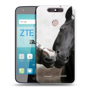 Дизайнерский силиконовый чехол для ZTE Blade V8 Lite Лошади (на заказ)