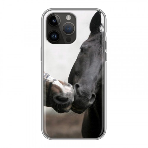 Дизайнерский силиконовый чехол для Iphone 14 Pro Max Лошади
