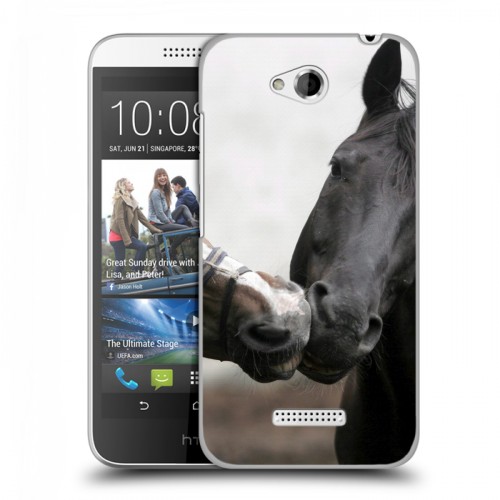 Дизайнерский пластиковый чехол для HTC Desire 616 Лошади