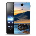 Дизайнерский пластиковый чехол для Sony Xperia TX Лошади