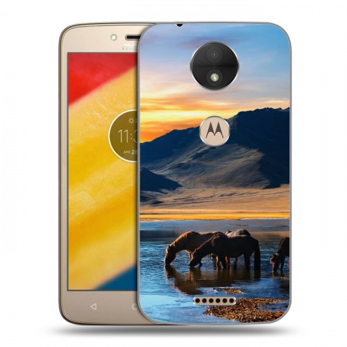 Дизайнерский силиконовый чехол для Motorola Moto C Лошади