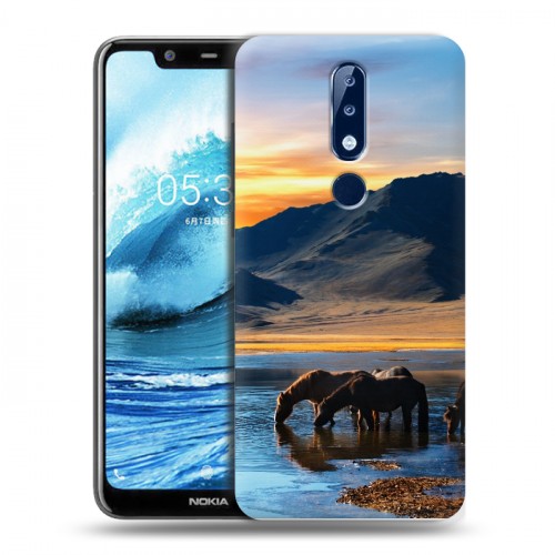 Дизайнерский силиконовый чехол для Nokia 5.1 Plus Лошади