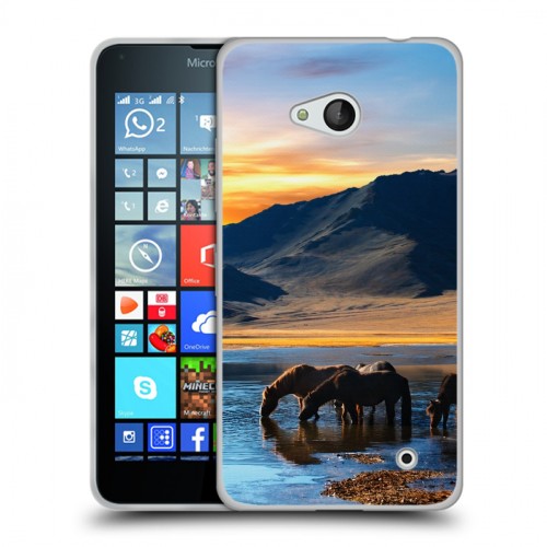 Дизайнерский пластиковый чехол для Microsoft Lumia 640 Лошади