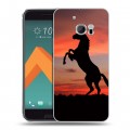 Дизайнерский пластиковый чехол для HTC 10 Лошади