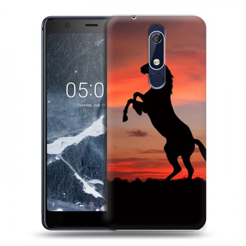 Дизайнерский пластиковый чехол для Nokia 5.1 Лошади