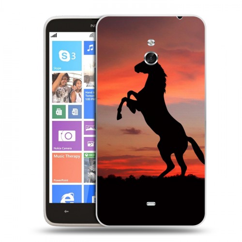 Дизайнерский пластиковый чехол для Nokia Lumia 1320 Лошади