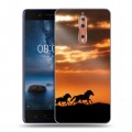 Дизайнерский пластиковый чехол для Nokia 8 Лошади