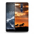 Дизайнерский пластиковый чехол для Nokia 5.1 Лошади