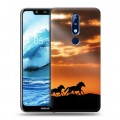 Дизайнерский силиконовый чехол для Nokia 5.1 Plus Лошади