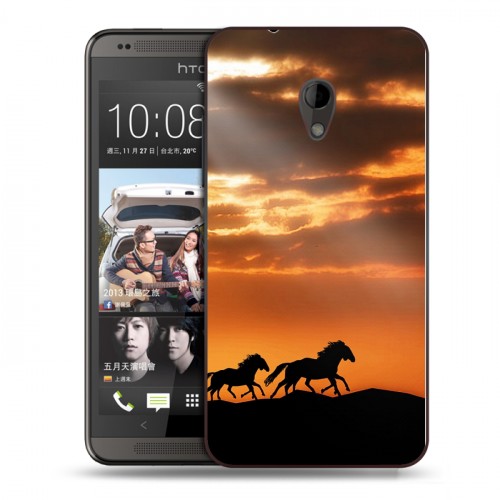 Дизайнерский пластиковый чехол для HTC Desire 700 Лошади