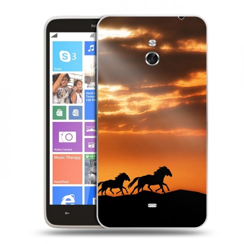 Дизайнерский пластиковый чехол для Nokia Lumia 1320 Лошади