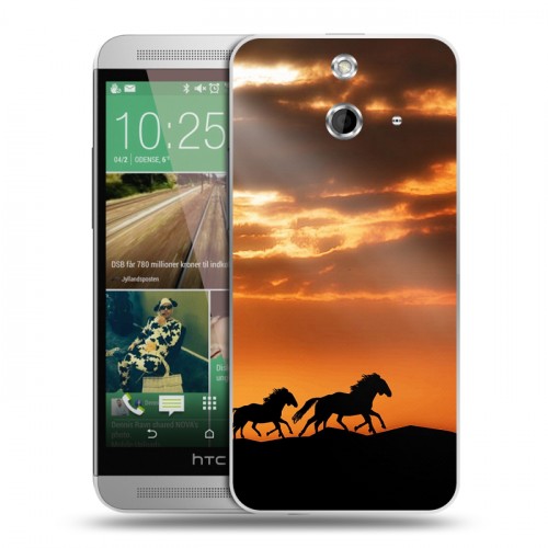 Дизайнерский пластиковый чехол для HTC One E8 Лошади