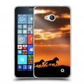 Дизайнерский пластиковый чехол для Microsoft Lumia 640 Лошади