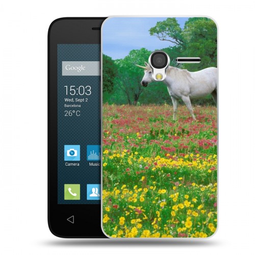 Дизайнерский пластиковый чехол для Alcatel One Touch Pixi 3 (4.0) Лошади