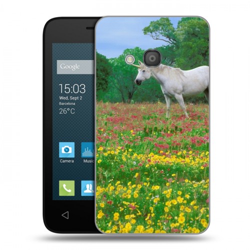 Дизайнерский пластиковый чехол для Alcatel One Touch Pixi 4 (4) Лошади