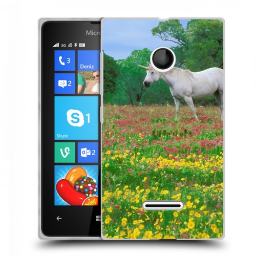 Дизайнерский пластиковый чехол для Microsoft Lumia 435 Лошади