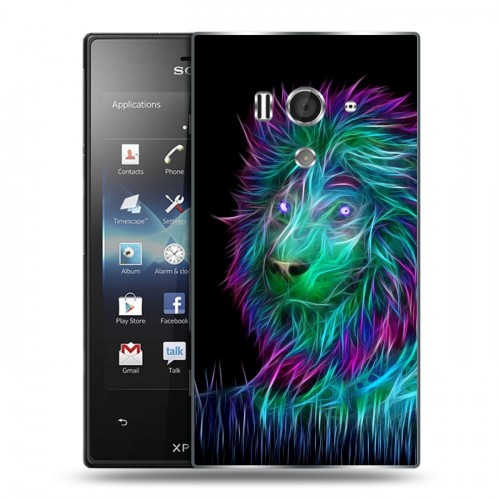 Дизайнерский пластиковый чехол для Sony Xperia acro S Львы