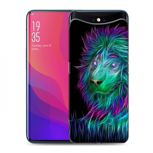 Дизайнерский силиконовый чехол для OPPO Find X Львы