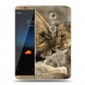 Дизайнерский пластиковый чехол для ZTE Axon 7 Львы