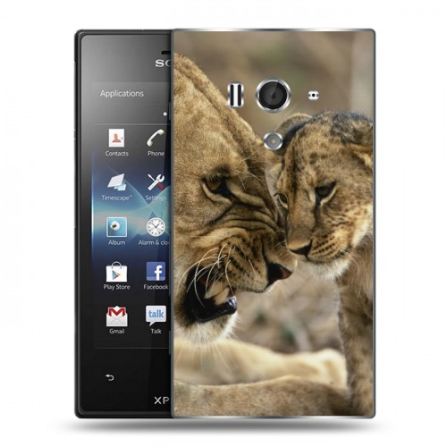 Дизайнерский пластиковый чехол для Sony Xperia acro S Львы