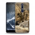 Дизайнерский пластиковый чехол для Nokia 5.1 Львы