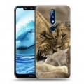 Дизайнерский пластиковый чехол для Nokia 5.1 Plus Львы