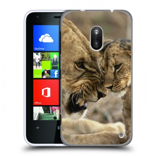 Дизайнерский пластиковый чехол для Nokia Lumia 620 Львы