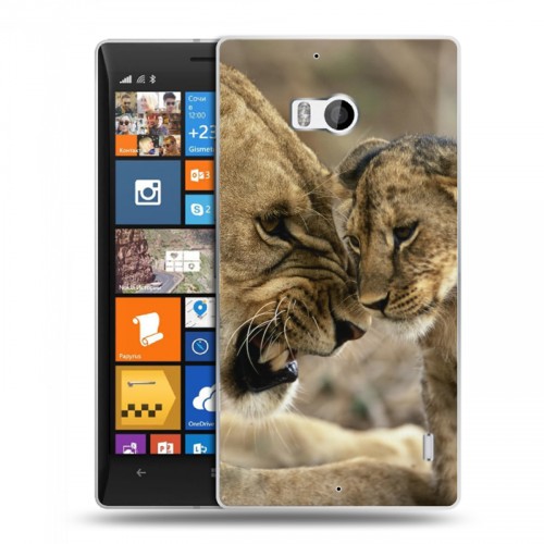 Дизайнерский пластиковый чехол для Nokia Lumia 930 Львы