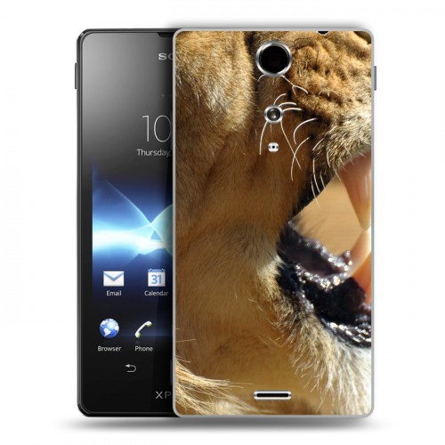 Дизайнерский пластиковый чехол для Sony Xperia TX Львы