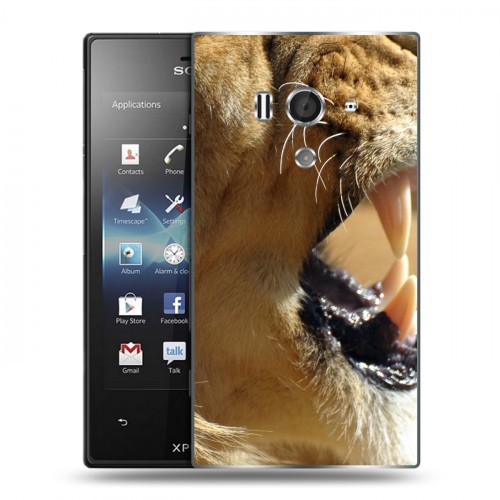 Дизайнерский пластиковый чехол для Sony Xperia acro S Львы