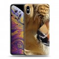 Дизайнерский силиконовый чехол для Iphone Xs Max Львы