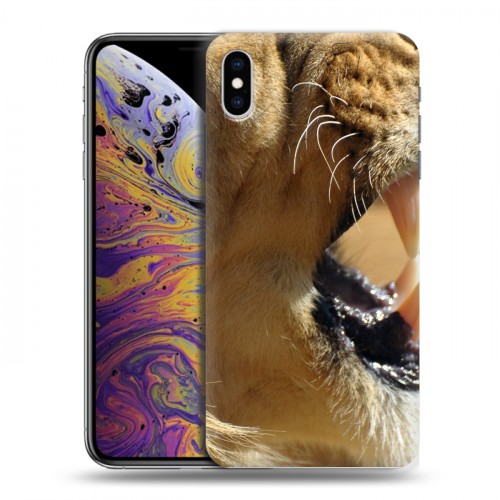 Дизайнерский силиконовый чехол для Iphone Xs Max Львы