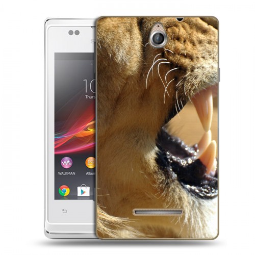 Дизайнерский пластиковый чехол для Sony Xperia E Львы