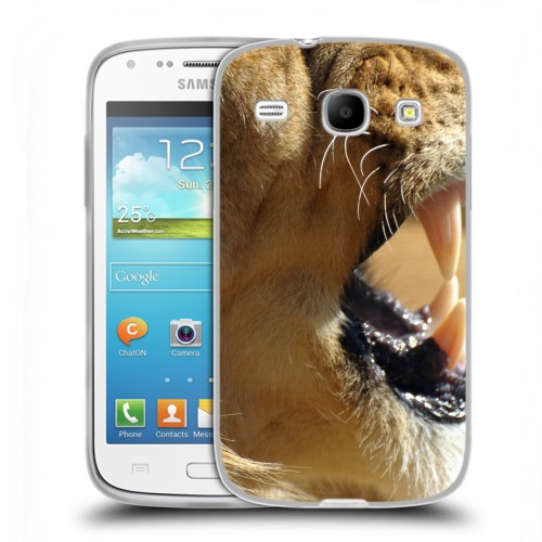 Дизайнерский пластиковый чехол для Samsung Galaxy Core Львы
